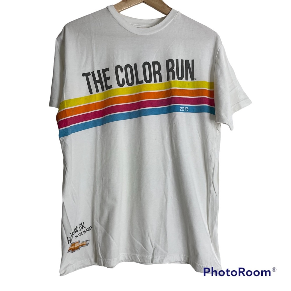 2013 Color Run T-Shirt L The Happiest 5K Unisex Short Sleeve